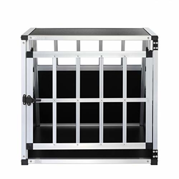 Cadoca Hundetransportbox M robust verschließbar aus Aluminium Autotransportbox Tiertransportbox 70x54x51cm - 2