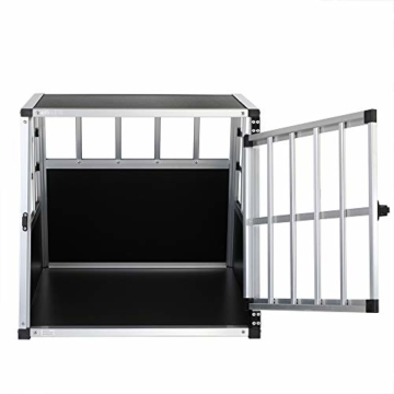 Cadoca Hundetransportbox M robust verschließbar aus Aluminium Autotransportbox Tiertransportbox 70x54x51cm - 3
