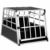 Cadoca Hundetransportbox M robust verschließbar aus Aluminium Autotransportbox Tiertransportbox 70x54x51cm - 1
