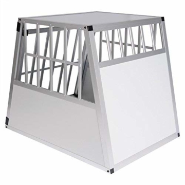 EUGAD Hundetransportbox Alu Hundebox Reisebox Autobox für große Hunde Husky Samojede Weimaraner Border Collie Chow-Chow Shetland Sheepdog 85 x 65 x 69 cm XL 0048HT - 5