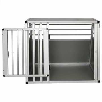 EUGAD Hundetransportbox Alu Hundebox Reisebox Autobox für große Hunde Husky Samojede Weimaraner Border Collie Chow-Chow Shetland Sheepdog 80 x 65 x 65 cm XL 0061HT - 6