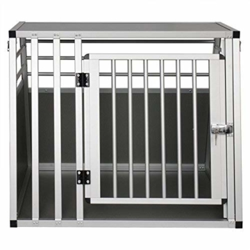 EUGAD Hundetransportbox Alu Hundebox Reisebox Autobox für große Hunde Husky Samojede Weimaraner Border Collie Chow-Chow Shetland Sheepdog 80 x 65 x 65 cm XL 0061HT - 7
