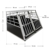 Juskys Alu Hundetransportbox XL - 96 × 91 × 70 cm – Auto Hundebox robust & pflegeleicht – 2 Gittertüren verschließbar - Reisebox für Hunde - 2
