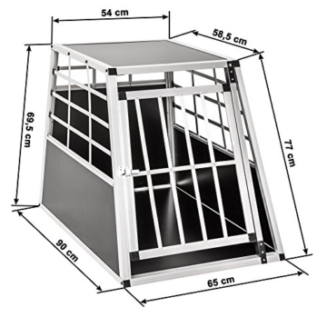 TecTake Alu Hundetransportbox -Diverse Größen- (Single Groß) - 6