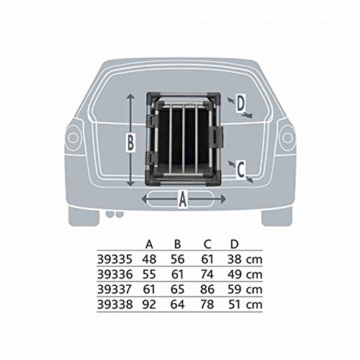 Trixie 39337 Transportbox, Aluminium, M–L: 61 × 65 × 86 cm, graphit - 2