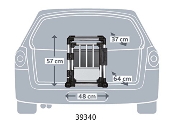 Trixie 39340 Transportbox, Aluminium, S: 48 × 57 × 64 cm, silber/hellgrau - 2