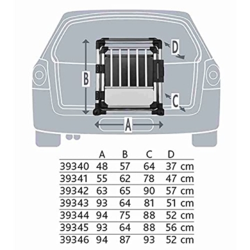 Trixie 39344 Transportbox, Aluminium, L–XL: 94 × 75 × 88 cm, silber/hellgrau - 1