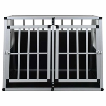 vidaXL Hundetransportbox Doppeltür 94x88x69 cm Hundebox Reisebox Transportbox - 4