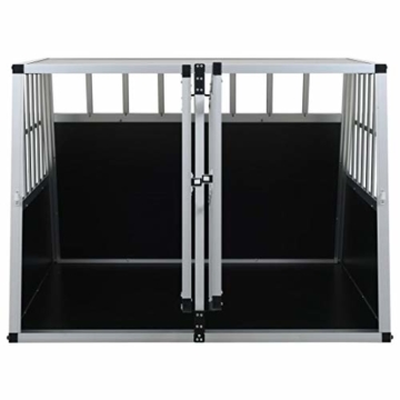 vidaXL Hundetransportbox Doppeltür 94x88x69 cm Hundebox Reisebox Transportbox - 8